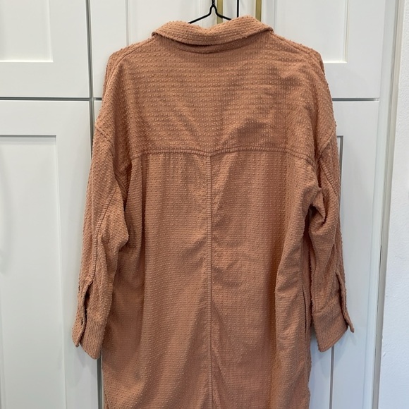 NWT Free People 100% Cotton Textured Shirt/Dress - Picture 9 of 16